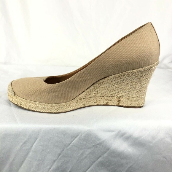 J.Crew Women's Canvas Espadrille Wedge Heel Size 9 A1244 Jute Sole - Picture 6 of 11